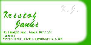 kristof janki business card